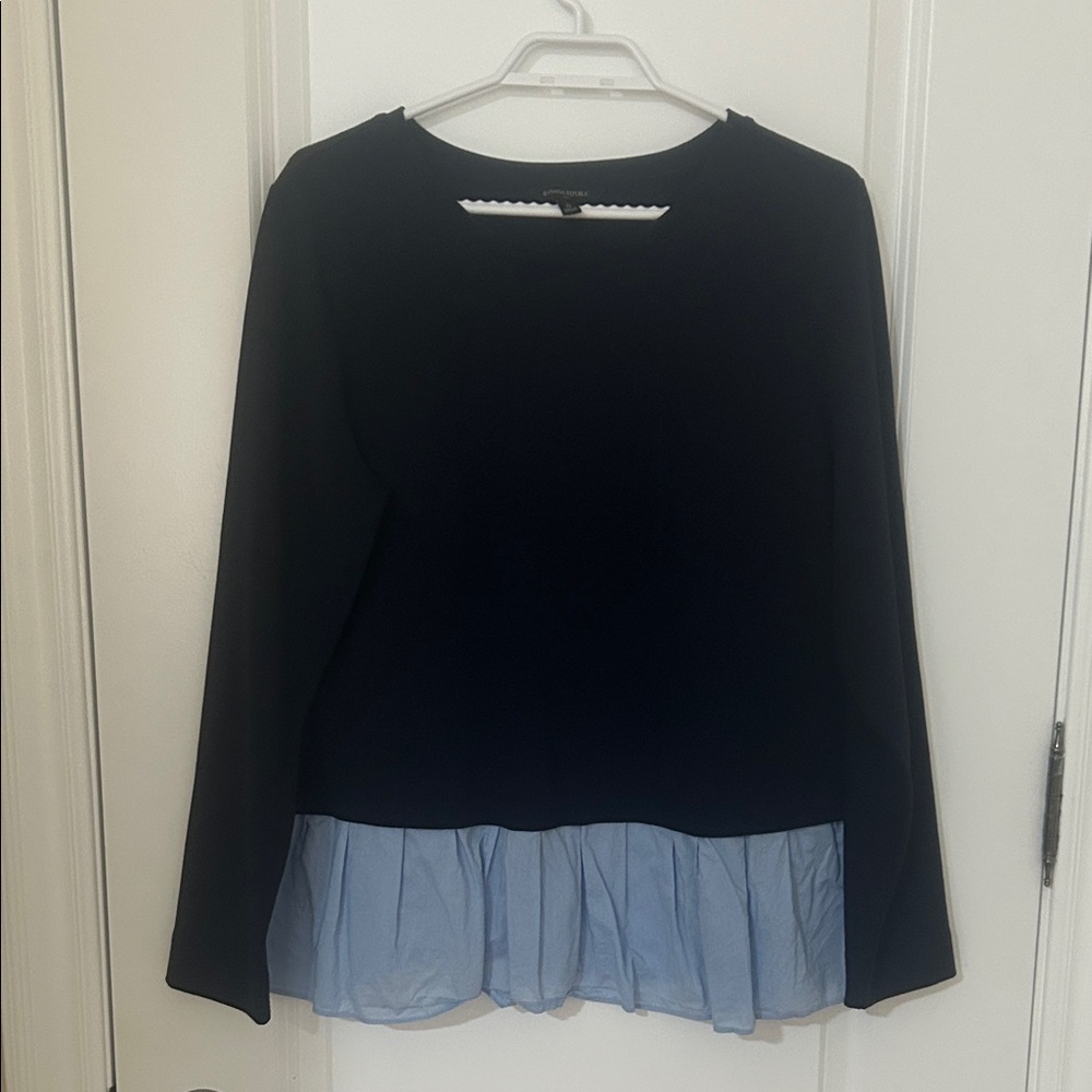 Banana Republic Navy and Light Blue Blouse